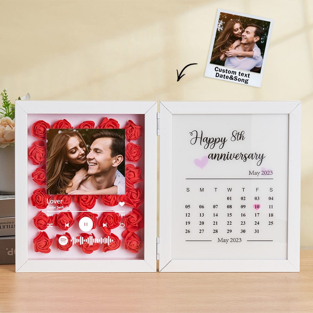 Personalized Photo Rose Flower Foldable Frame Custom Music Code Annive –  GiftLab
