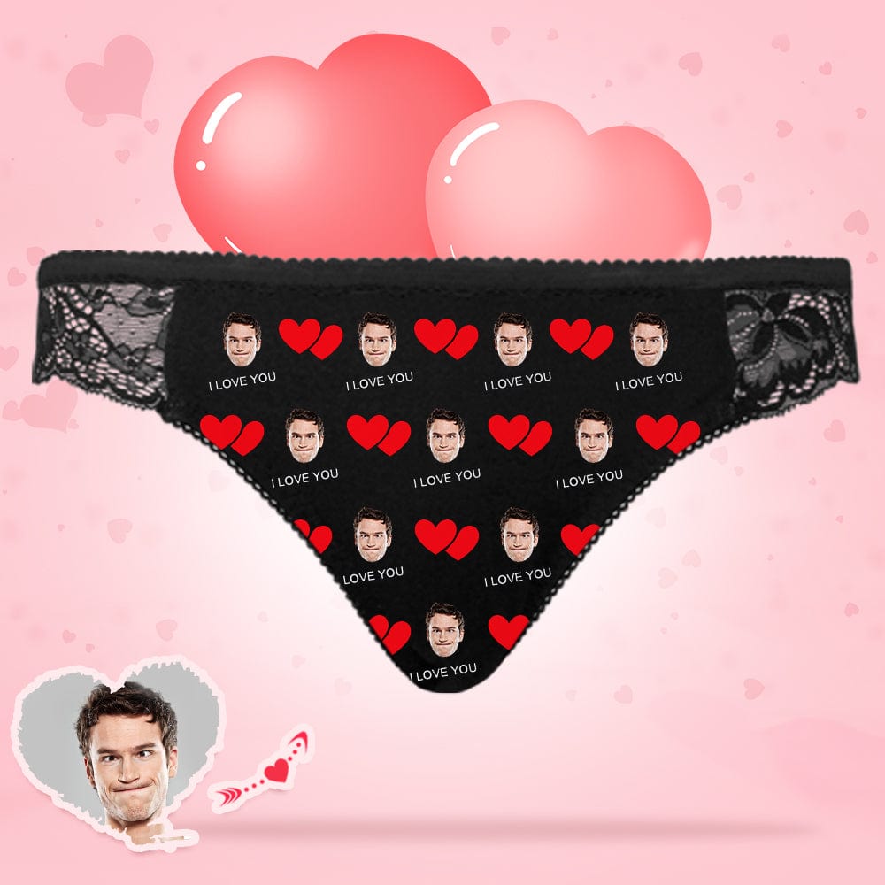  Custom Best Boyfriend Face Women's All Over Print Thong  Underwear Panties Multi : Clothing, Shoes & Jewelry