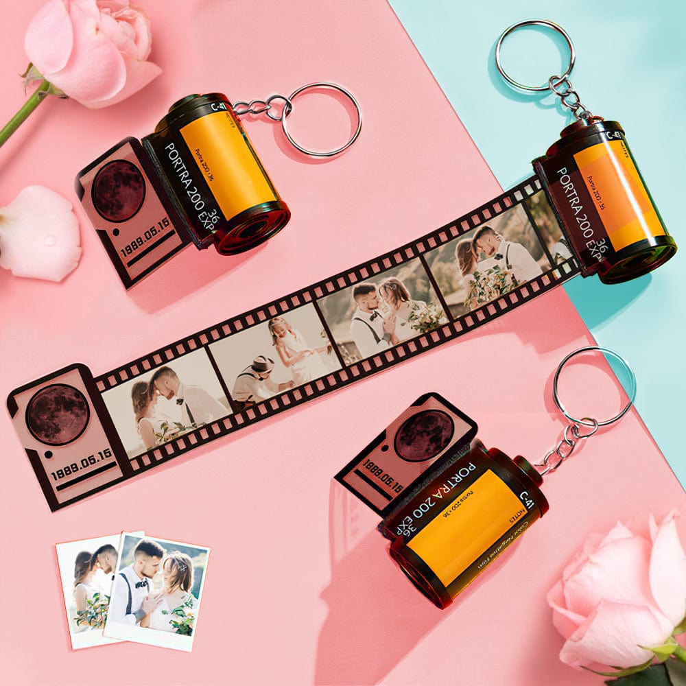 Custom Film Roll Keychain Photo Keychain With Text Gifts For Parents –  Giftlab Canada