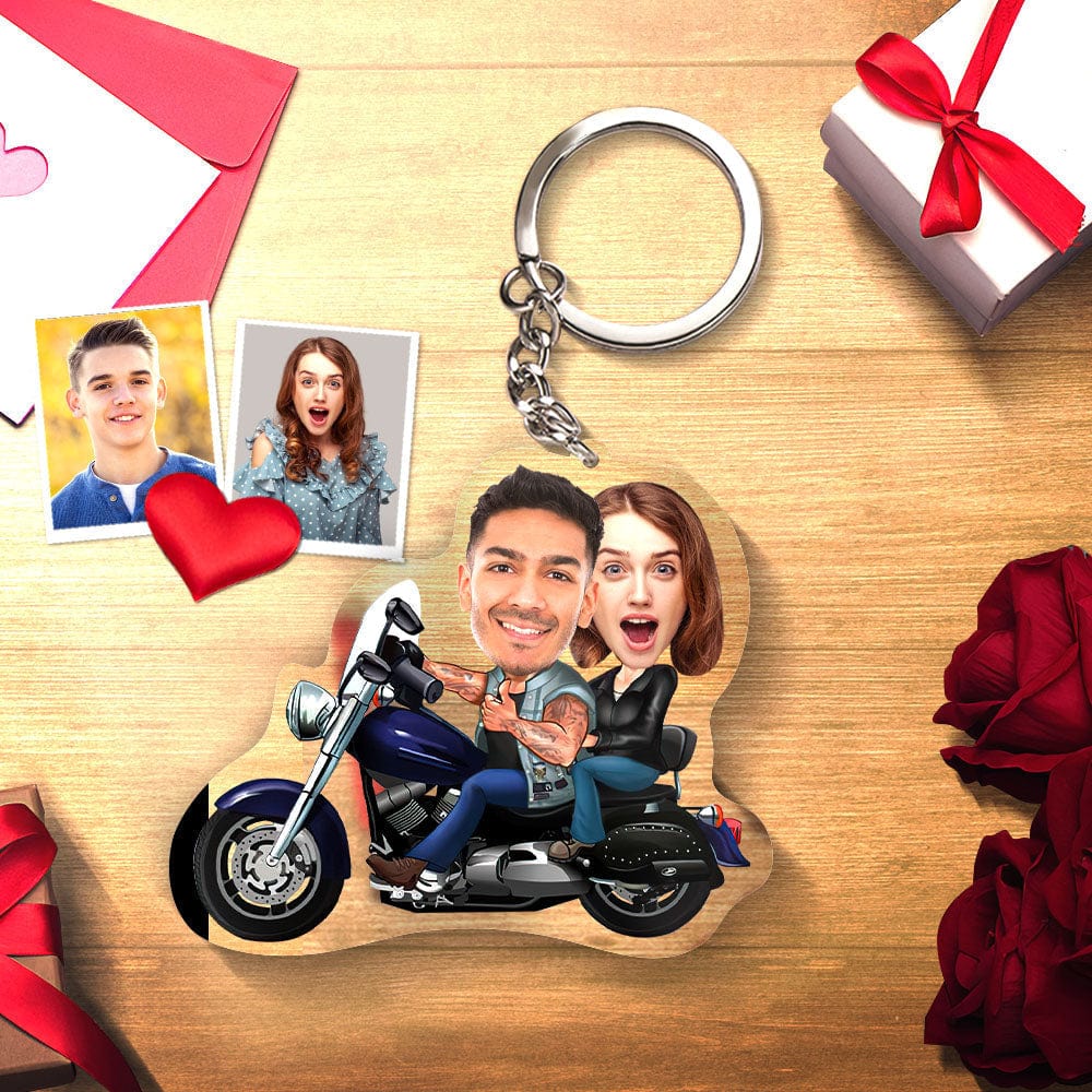 Custom Face Keychain Personalized Minime Keychain Gifts for Him - Moto –  GiftLab