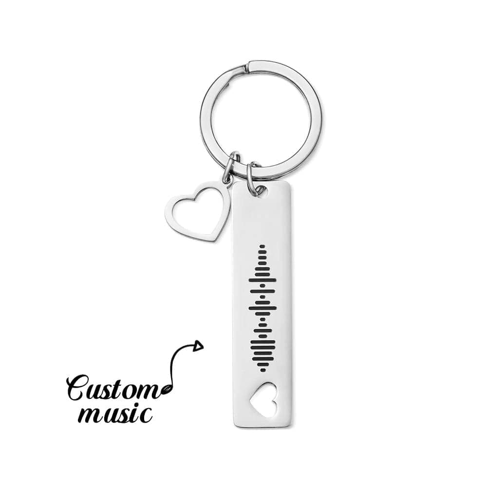 Custom Scannable Code Keychain Heart-shaped Creative Gifts
