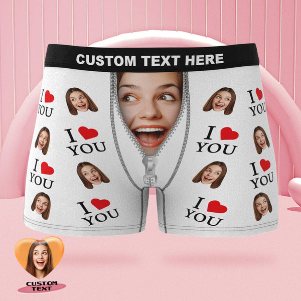 Custom Face Boxer Briefs I Love You Personalized Naughty Valentine's D –  GiftLab