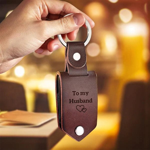 Personalized Leather Keychain, Customized Keychain, Anniversary