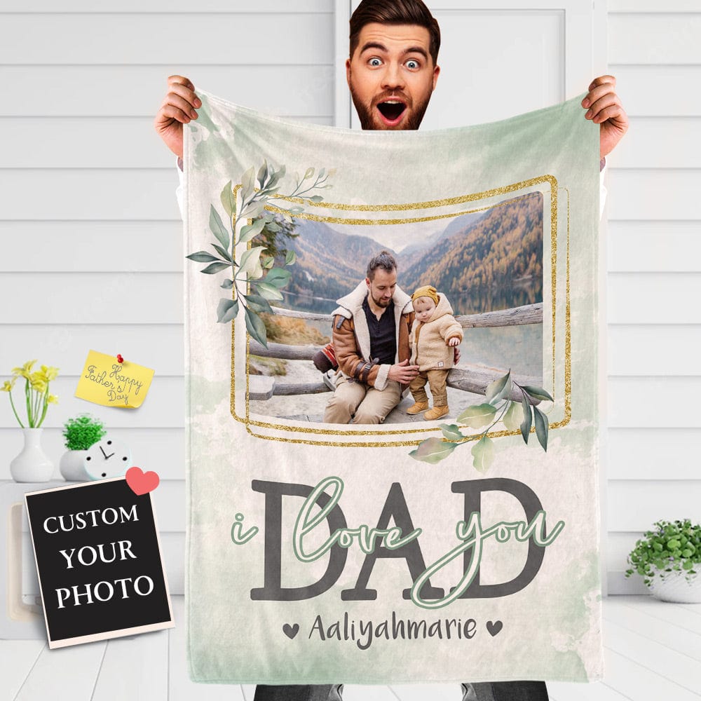 Personalized fathers day discount blanket