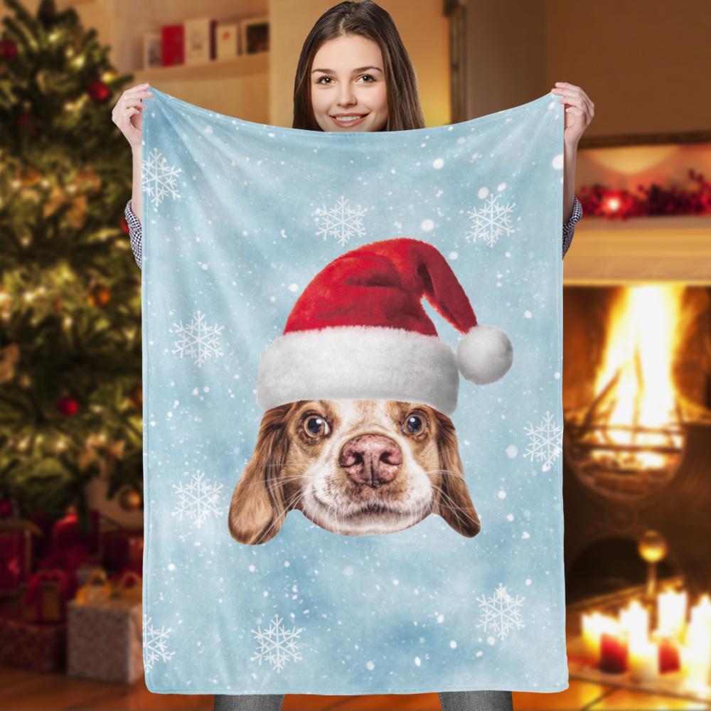 Christmas Gifts for Dog Lover Custom Blanket Gift With Your Pet Face ...