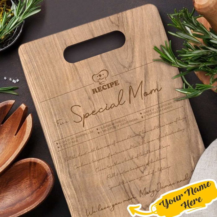 Recipe Cutting Board Personalized Engraved, Custom Gift, Kitchen Decor  Memorial