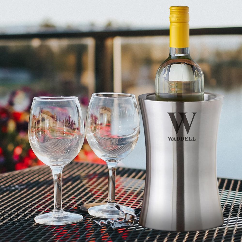 Engraved Aluminum Wine Chiller