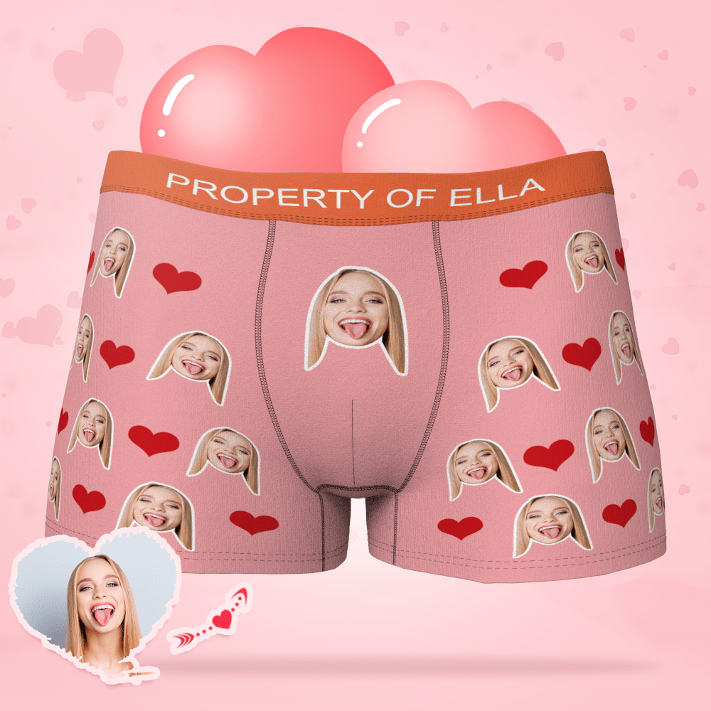 GiftLAB Face Boxer Valentine's Gifts For Boyfriend Heart - 7 Colors Va