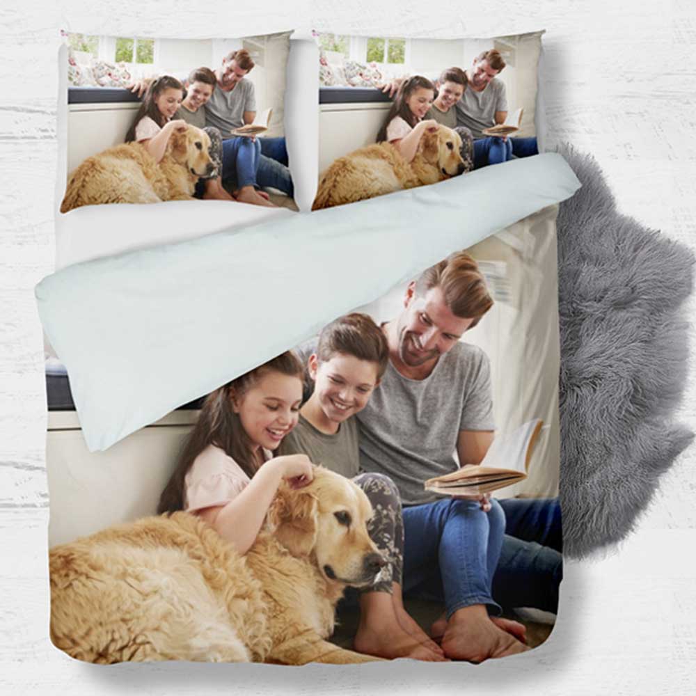 Personalized Bed Sheets Dog Sheet Photo Bedding Set Custom Bedding