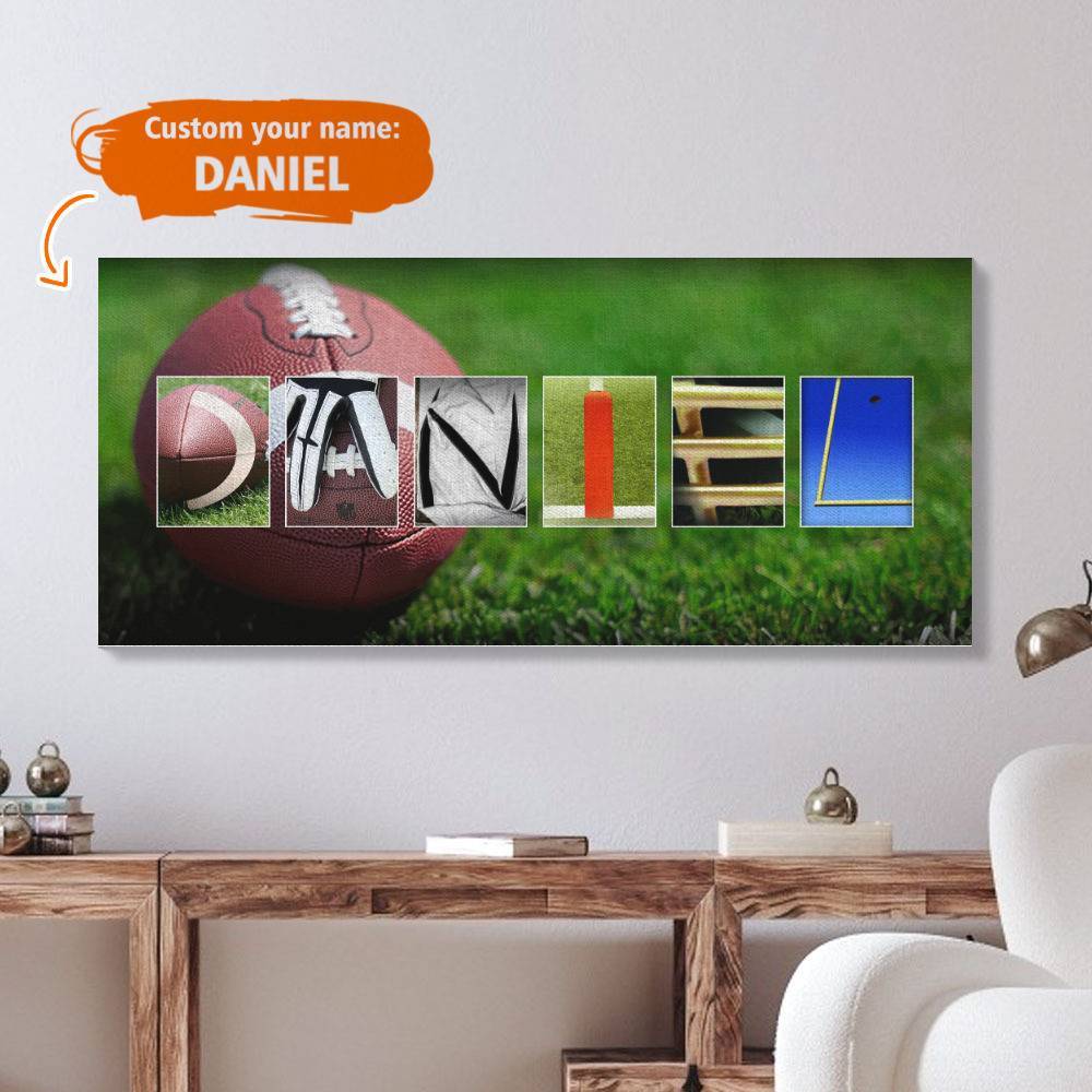 Daniel Canvas Name Art Painting Custom You Name frame - football Style ...